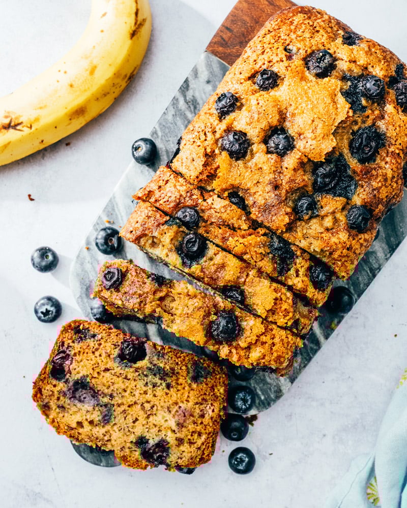 Banana blueberry bread
