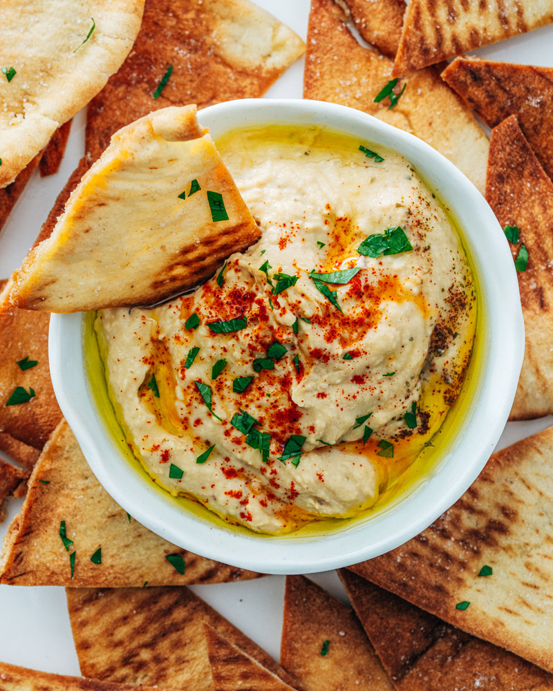 Homemade pita chips