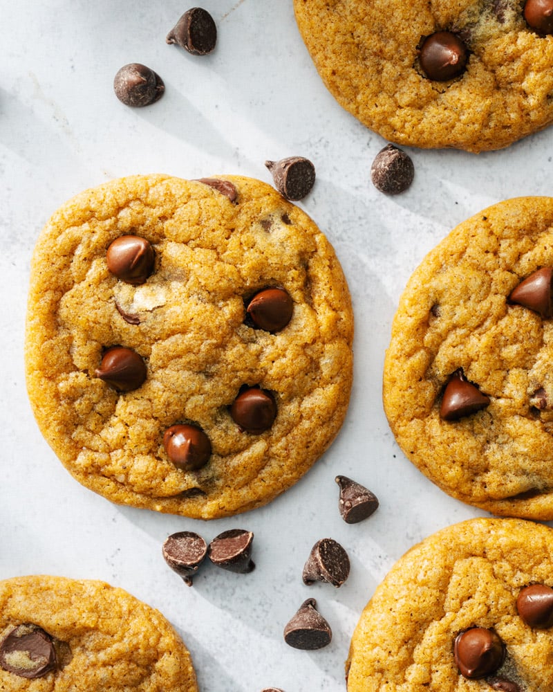 Pumpkin chocolate chip cookies