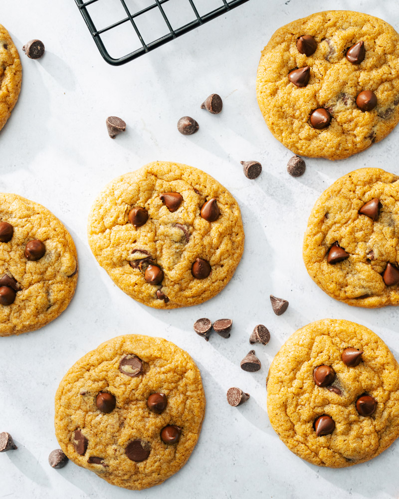 Chocolate chip pumpkin cookies