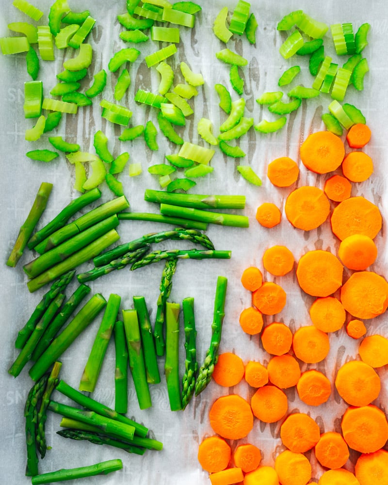 Freezing asparagus