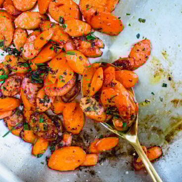 Carrot recipes, sauteed carrots in pan