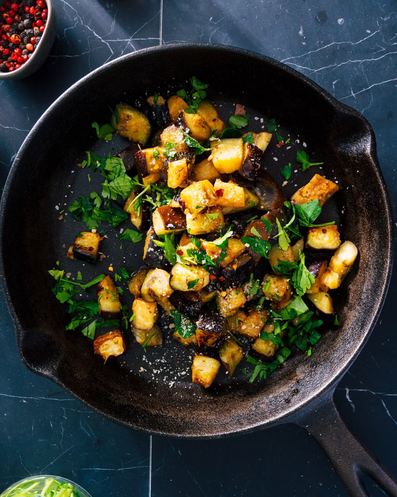 Sauteed eggplant