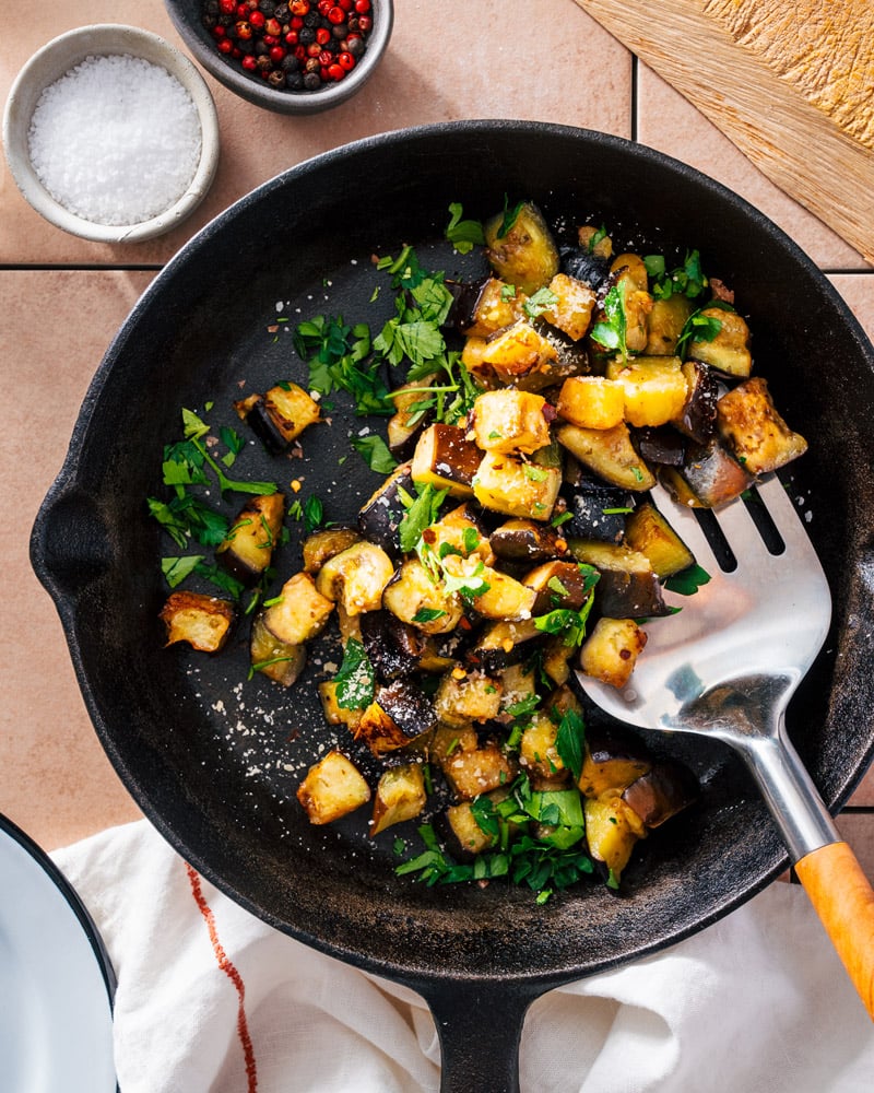 Sauteed eggplant
