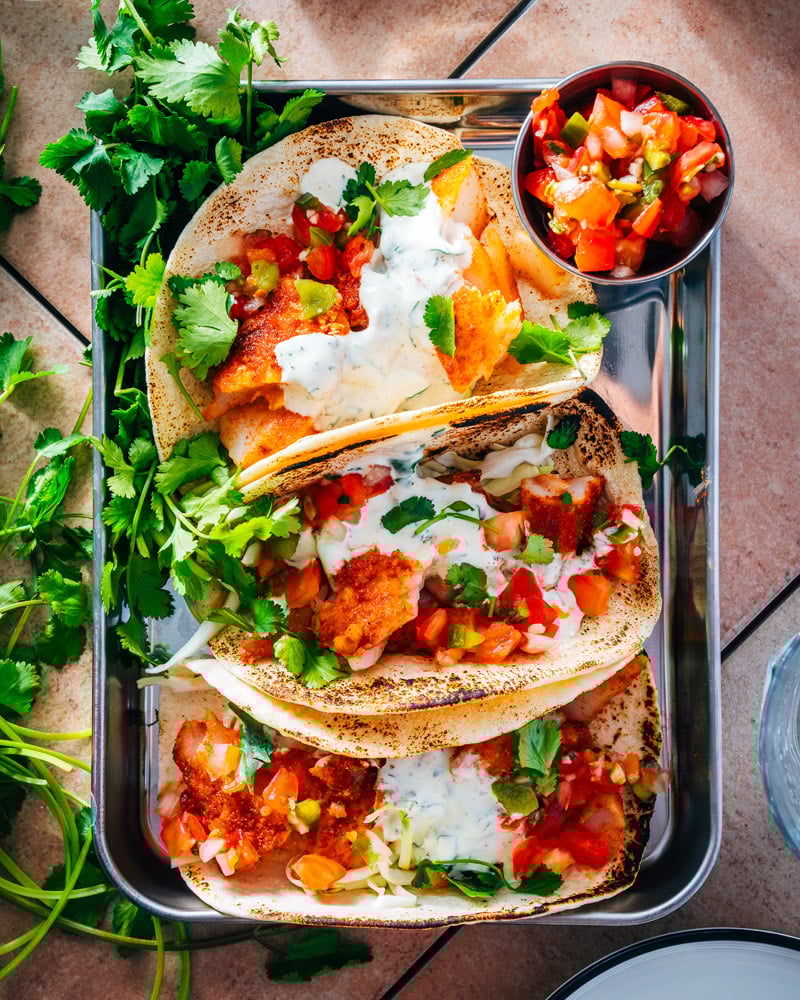 Cod fish tacos