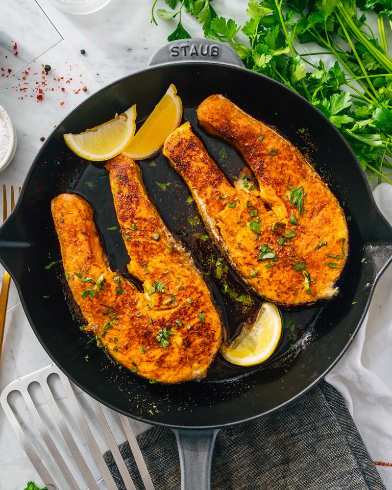 Salmon steaks