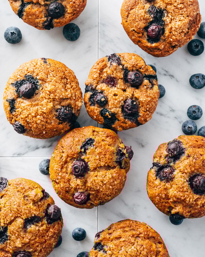 Banana blueberry muffins