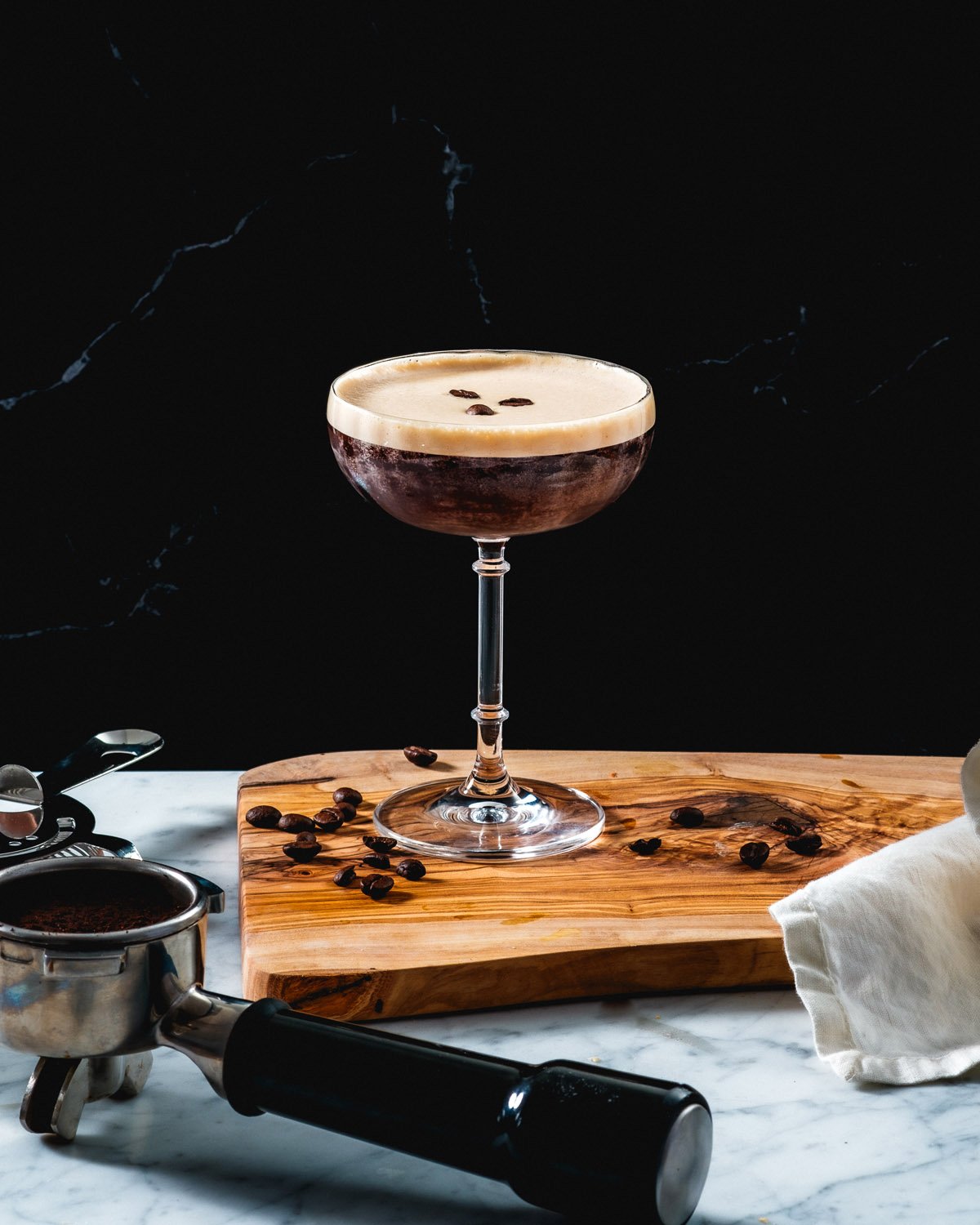Espresso Martini in cocktail glass
