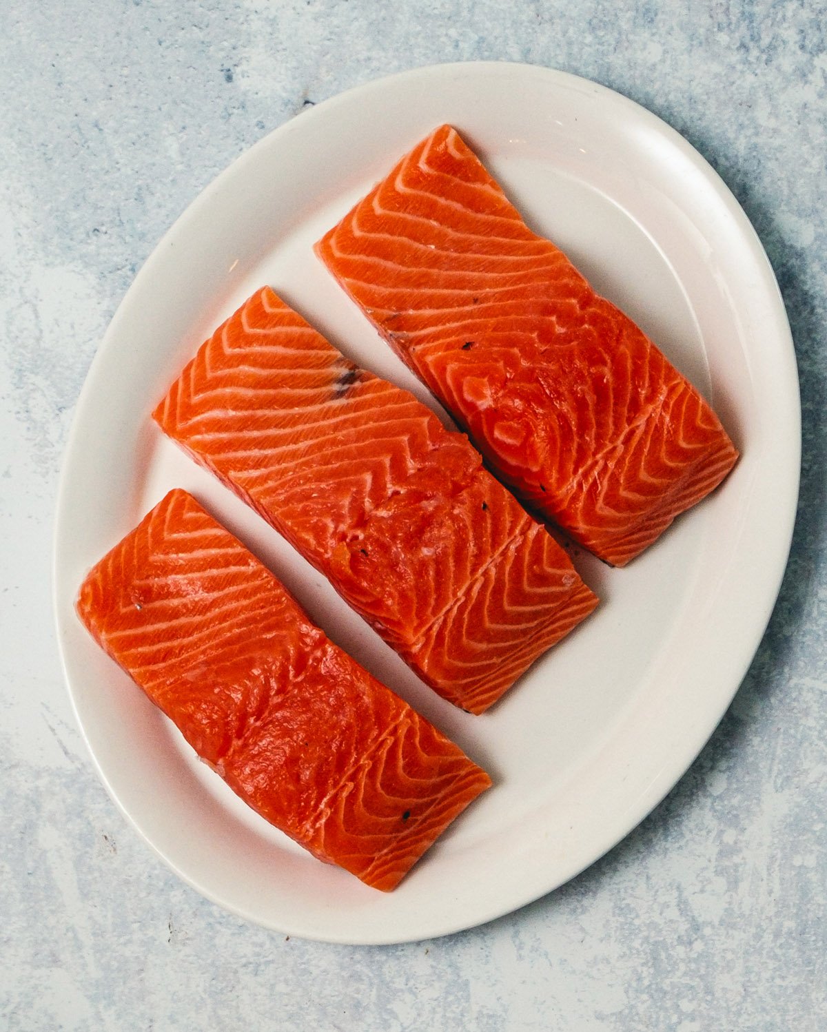 Salmon on plate