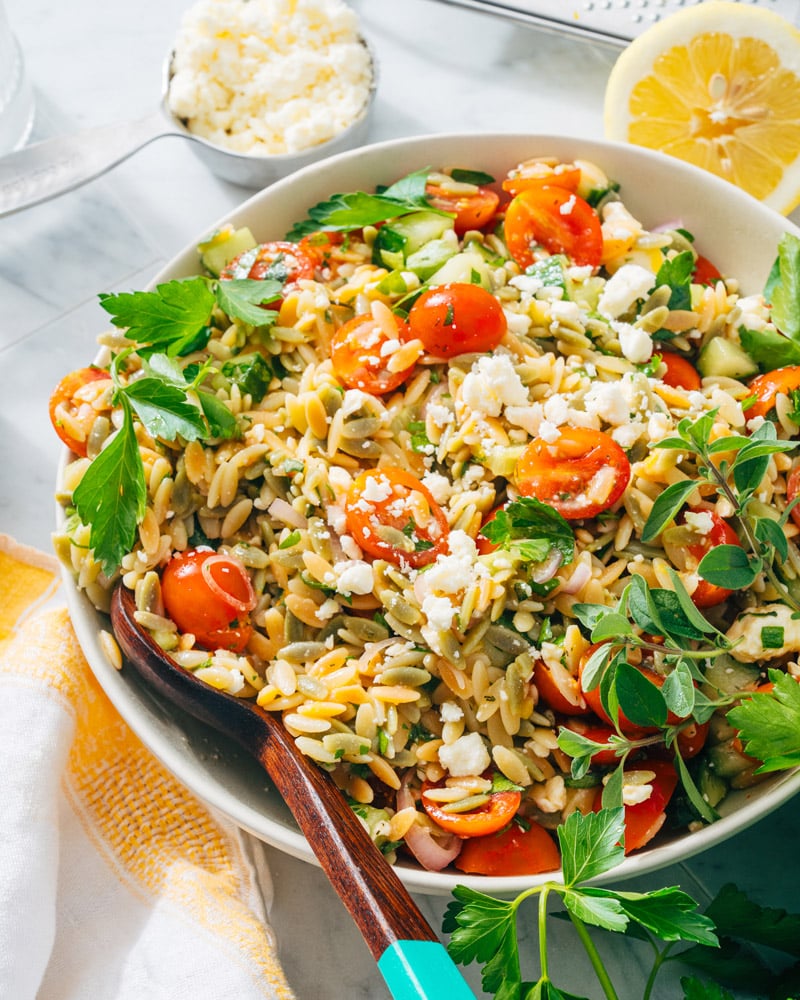 Orzo pasta salad