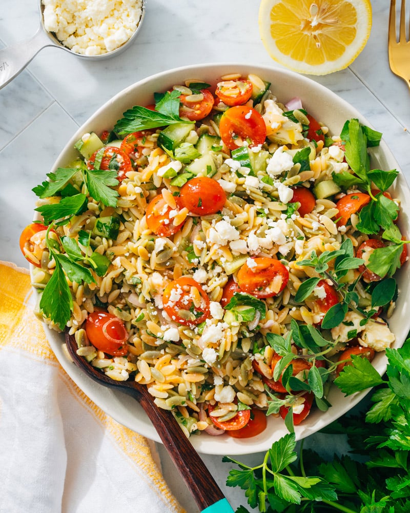 Orzo pasta salad