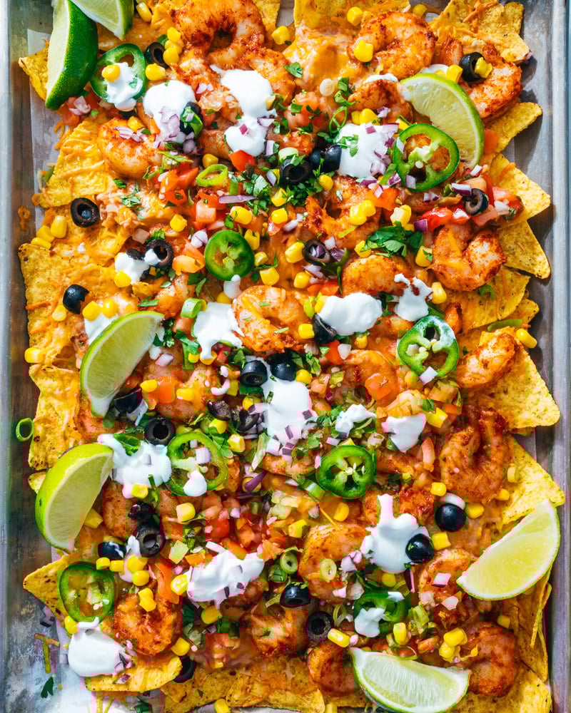 Shrimp nachos