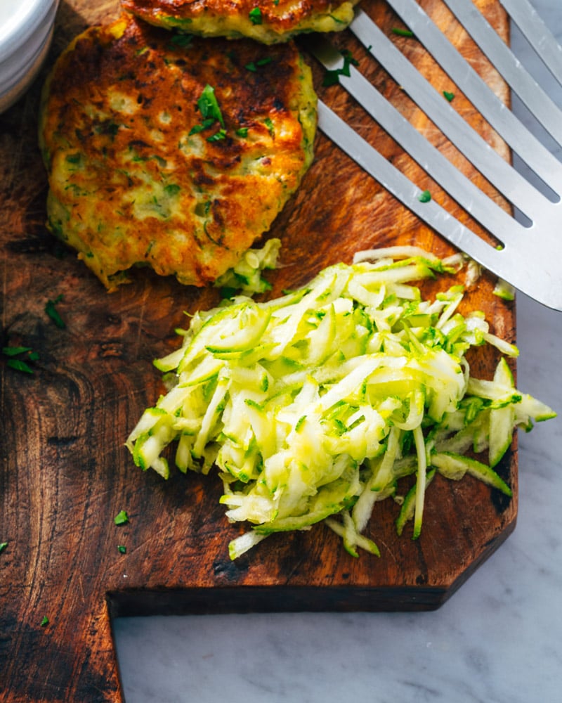 Shredded zucchini