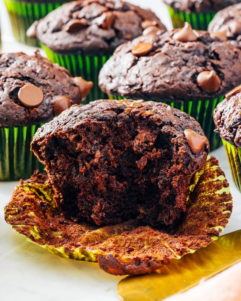 Chocolate zucchini muffins