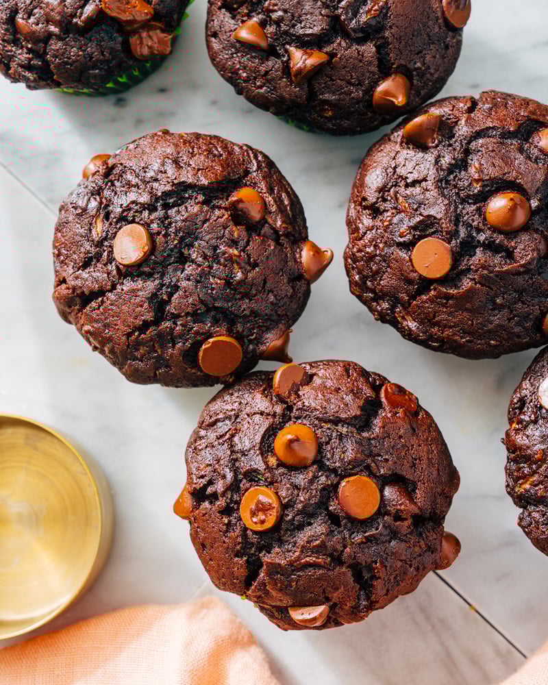 Chocolate zucchini muffins