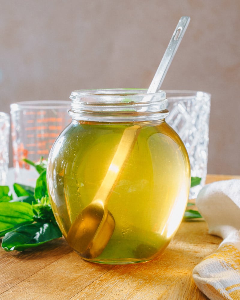 Basil simple syrup