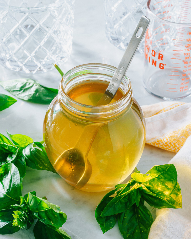 Basil simple syrup