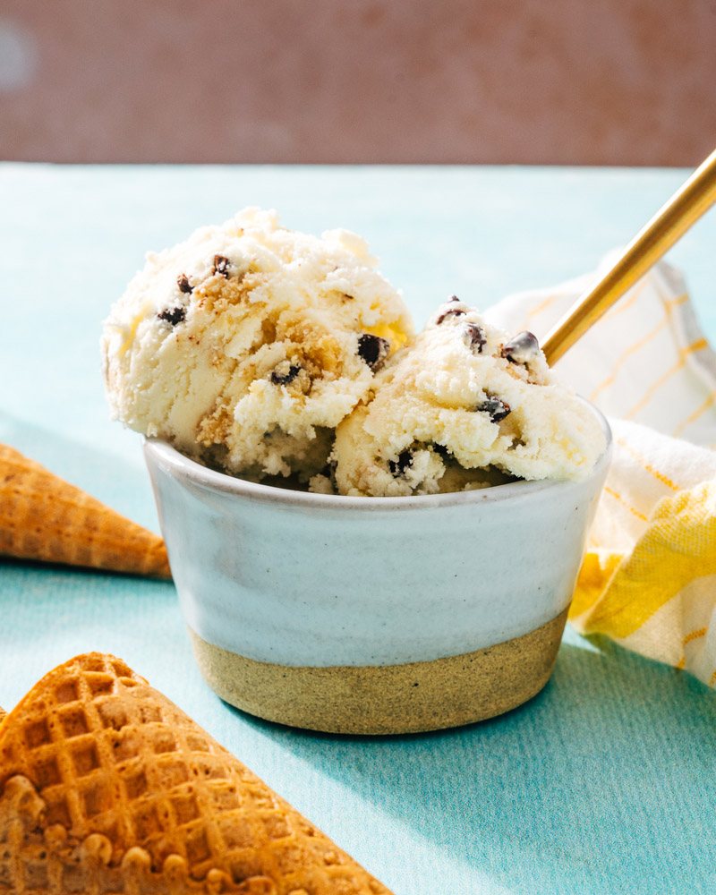 Chocolate chip cookie dough ice cream