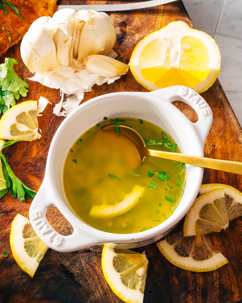 Lemon garlic butter sauce