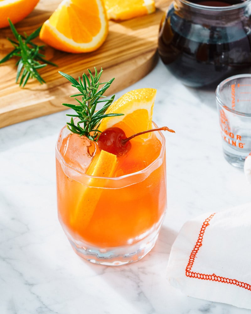 Cranberry Orange Whiskey Sour