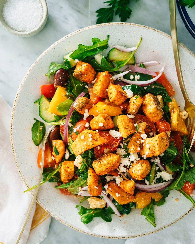 Salmon Greek Salad