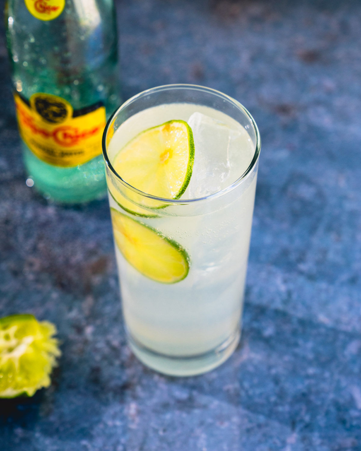 Ranch Water with lime garnish.