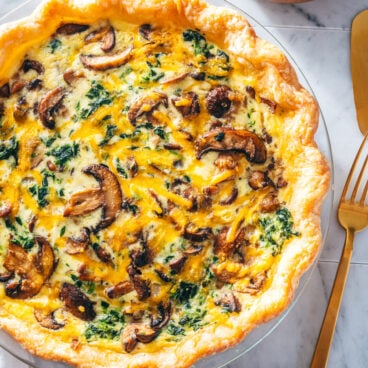 Spinach and Mushroom Quiche