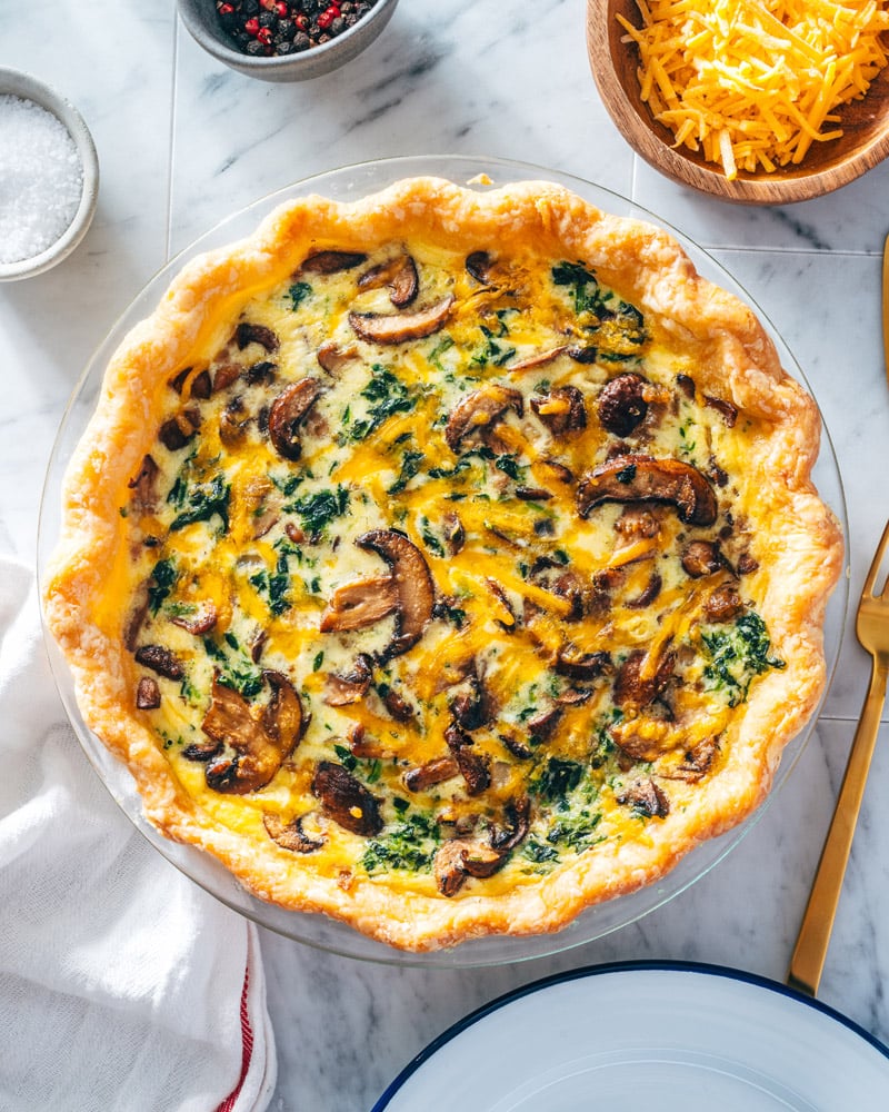 Spinach and Mushroom Quiche