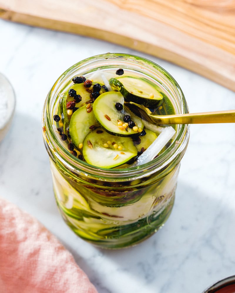 Pickled zucchini
