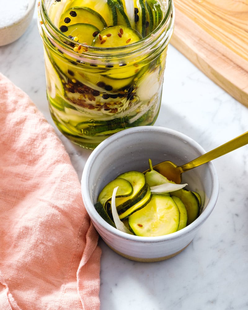 Pickled zucchini