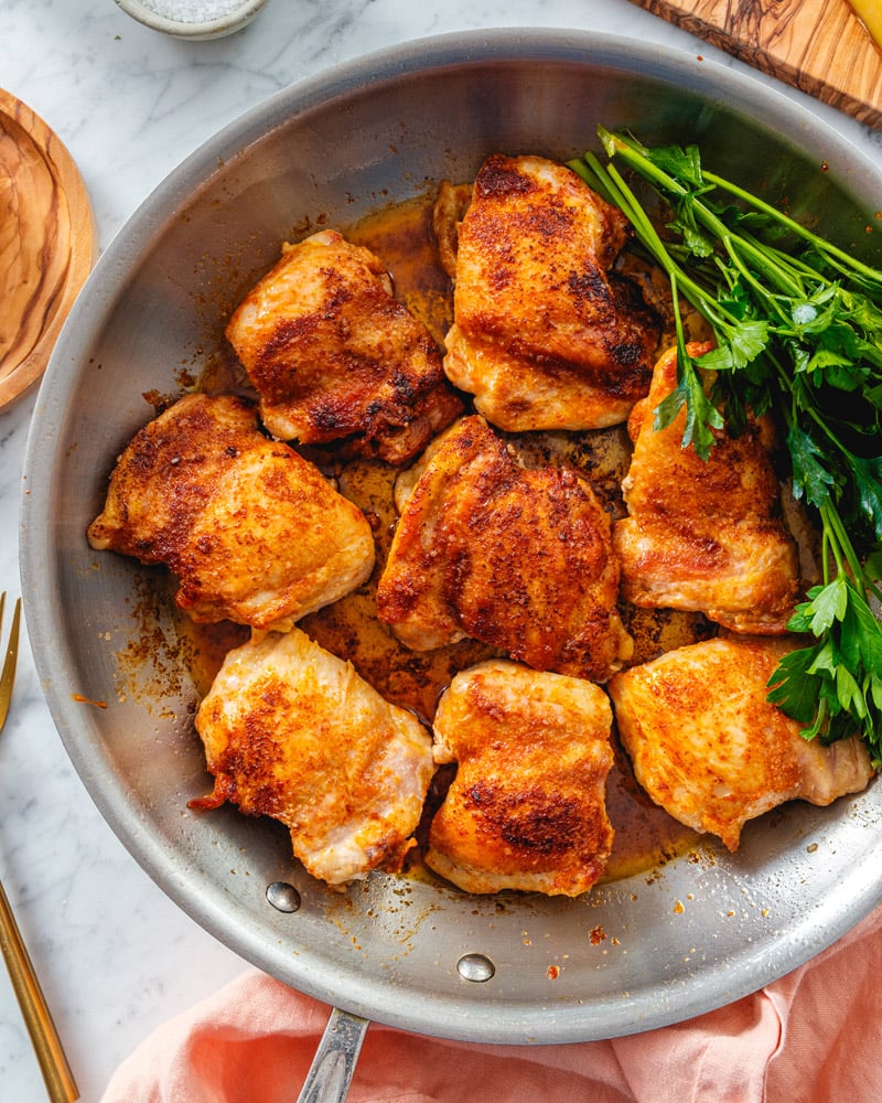 Pan Fried Chicken Thighs