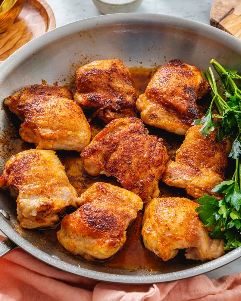 Pan Fried Chicken Thighs