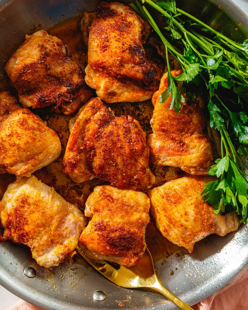 Pan Fried Chicken Thighs