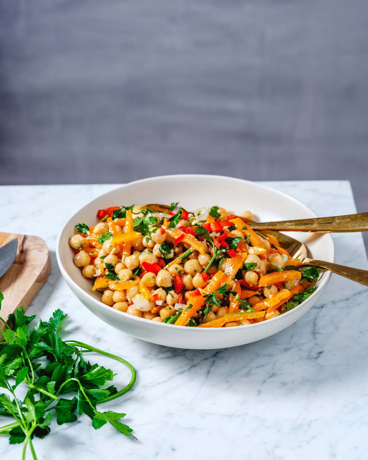 Garbanzo Bean Salad in bowl