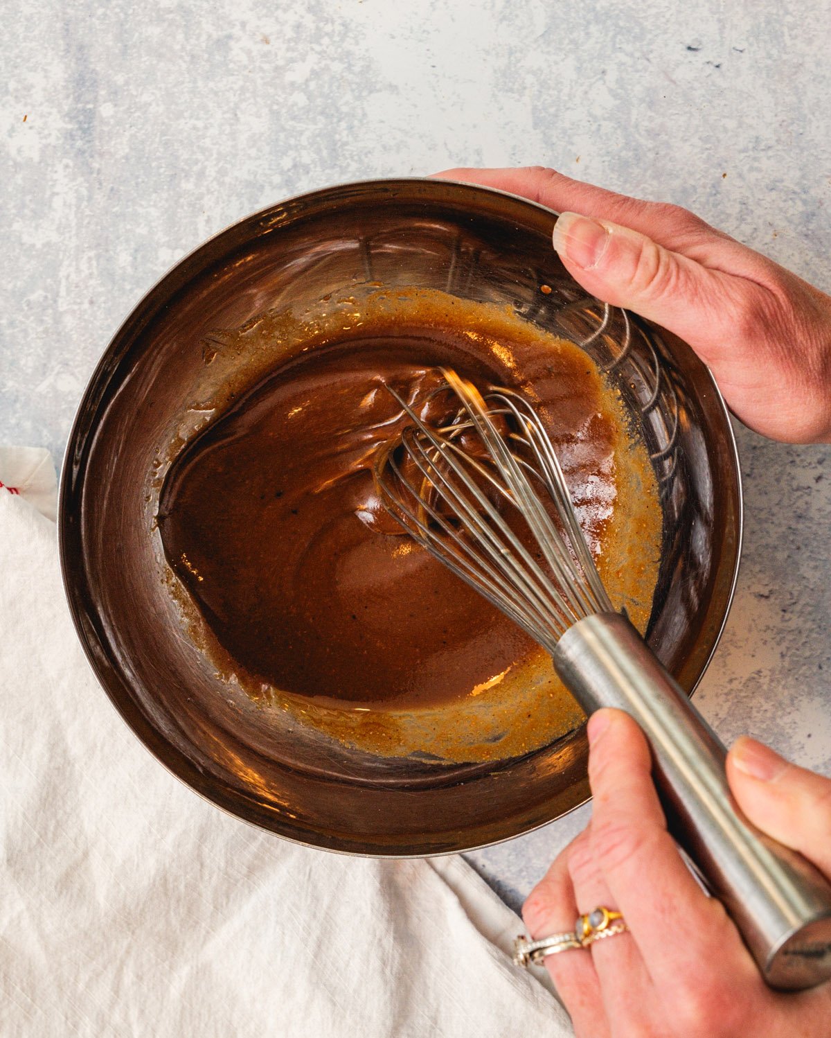 Step 1: Whisk the balsamic vinaigrette ingredients in a bowl.