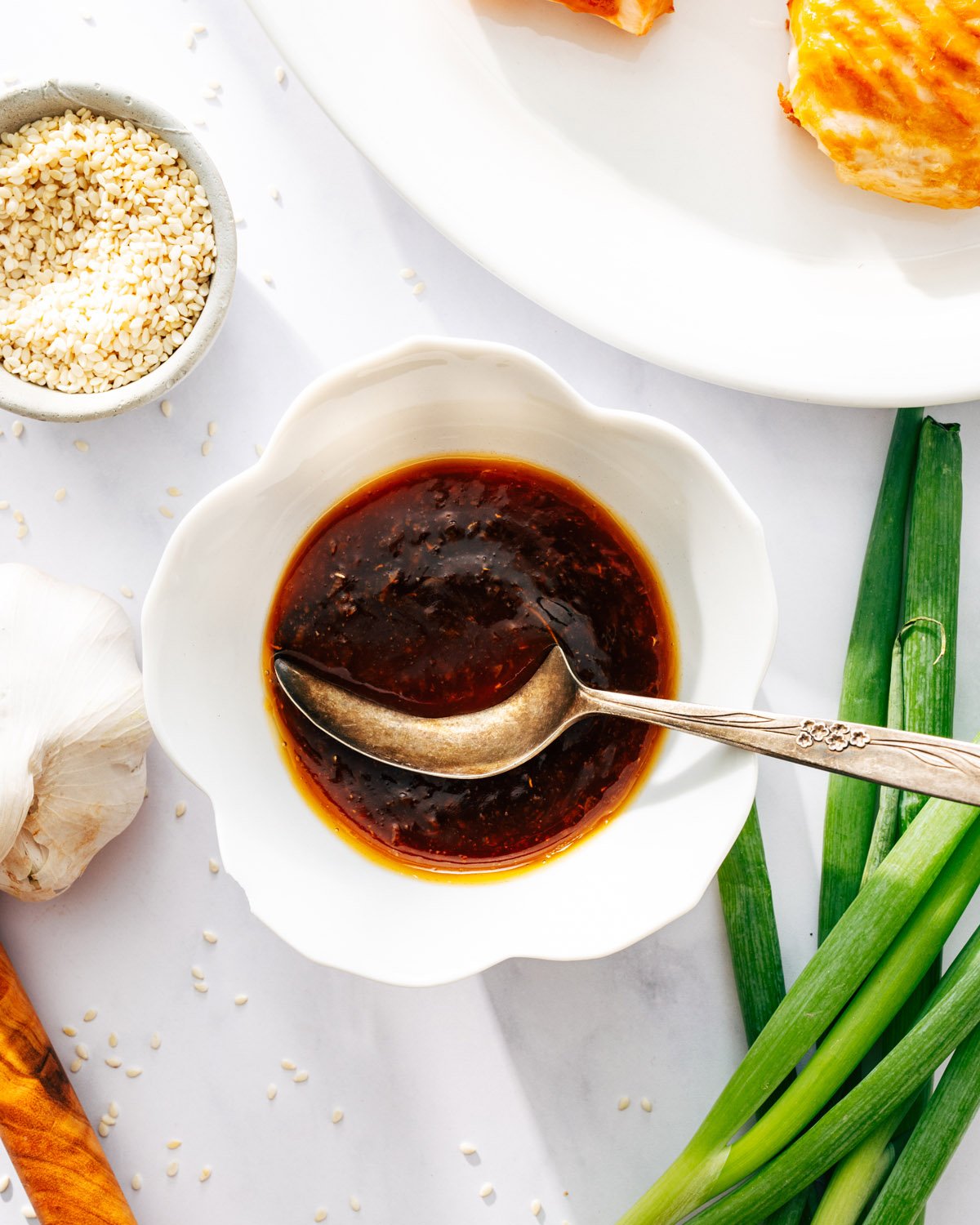 Step 2: Mix the sauce and brush it on. 
