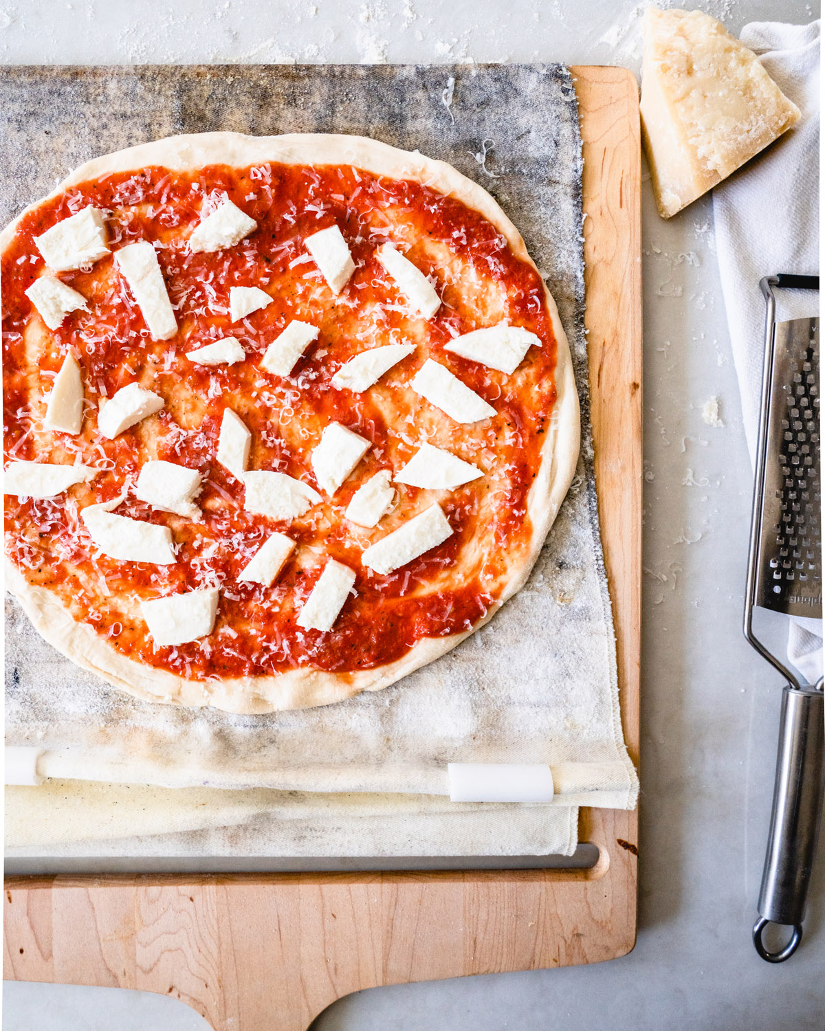 Step 2: Stretch the pizza