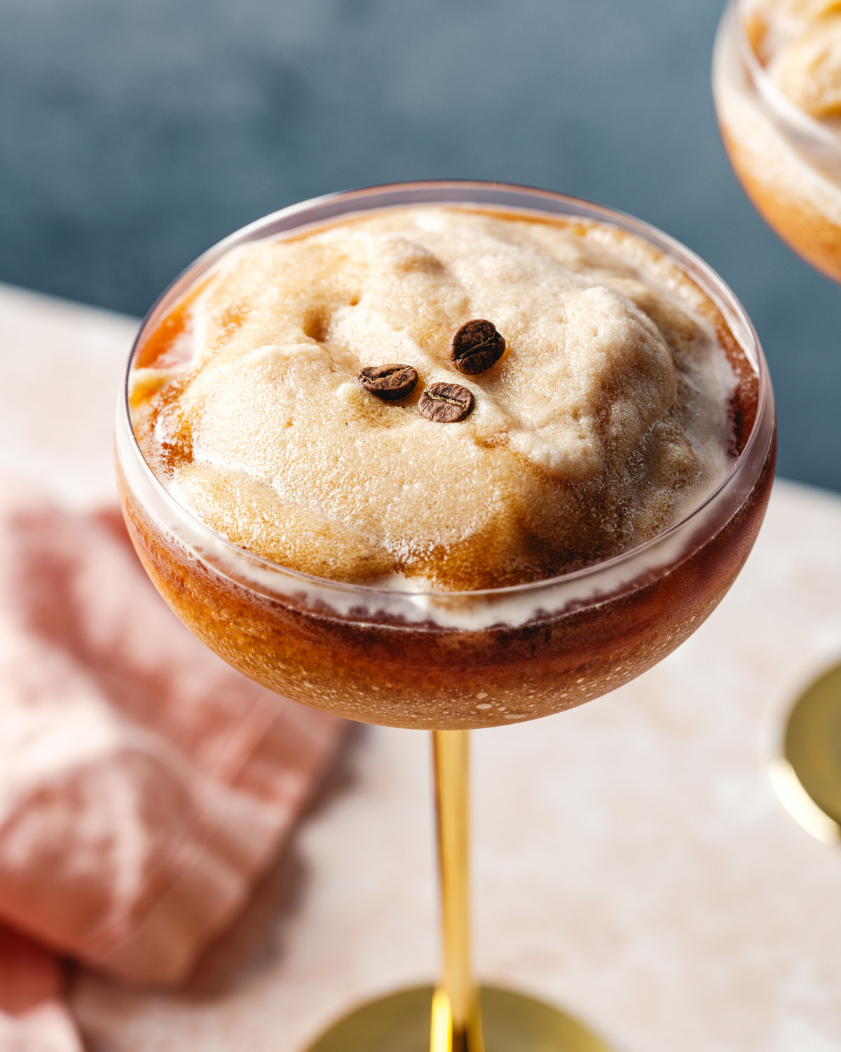 Frozen Espresso Martini Step 3: Garnish.