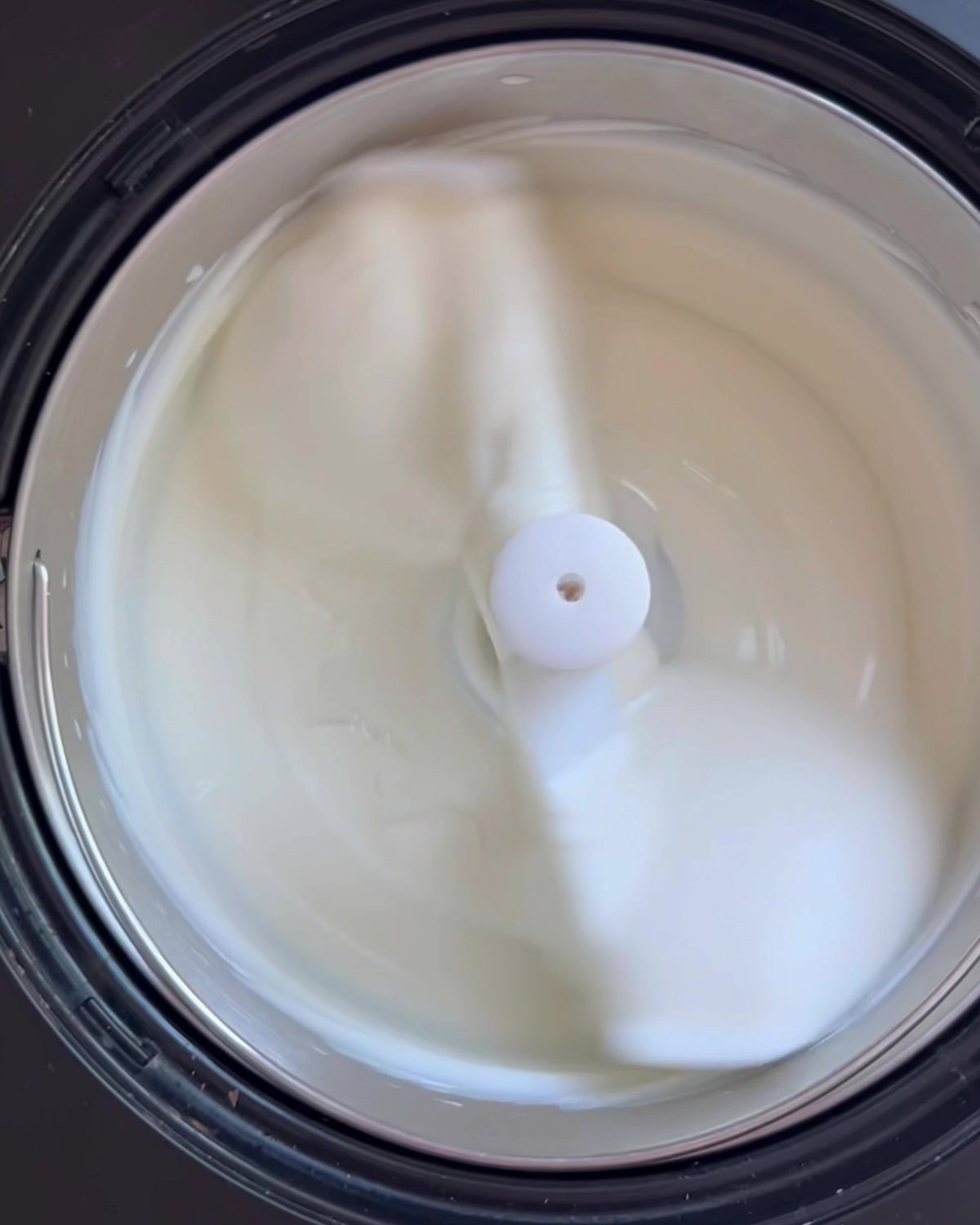 Frozen yogurt Step 2: Churn in an ice cream maker.
