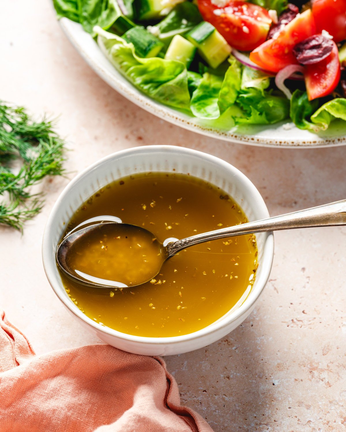 3: Assemble the salad ingredients and serve. 
