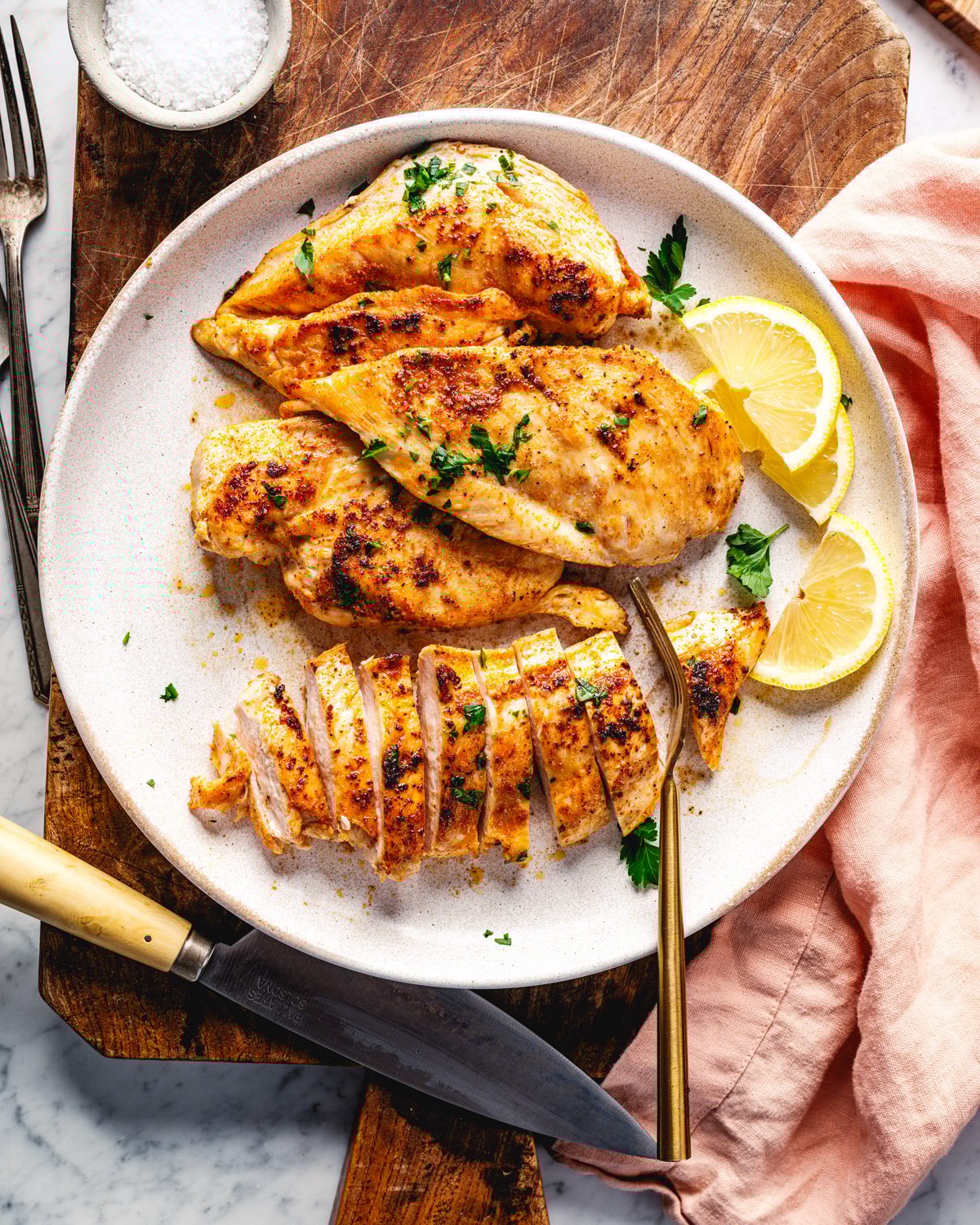 Step 2: Pan sear the chicken breast