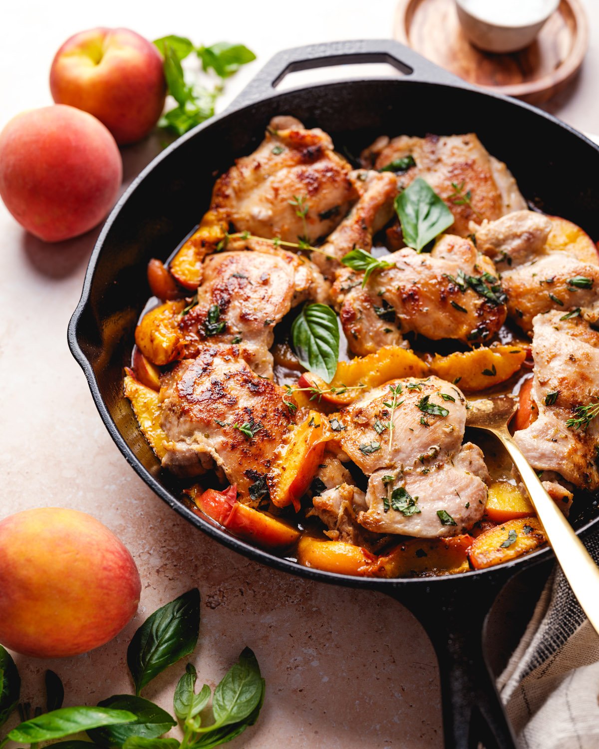 Chicken Thighs with Peaches