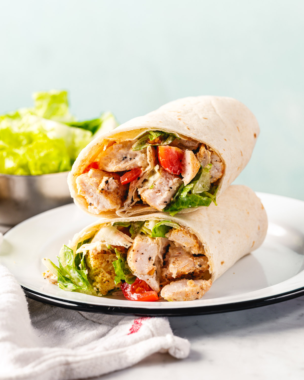 Roll up the wrap. 