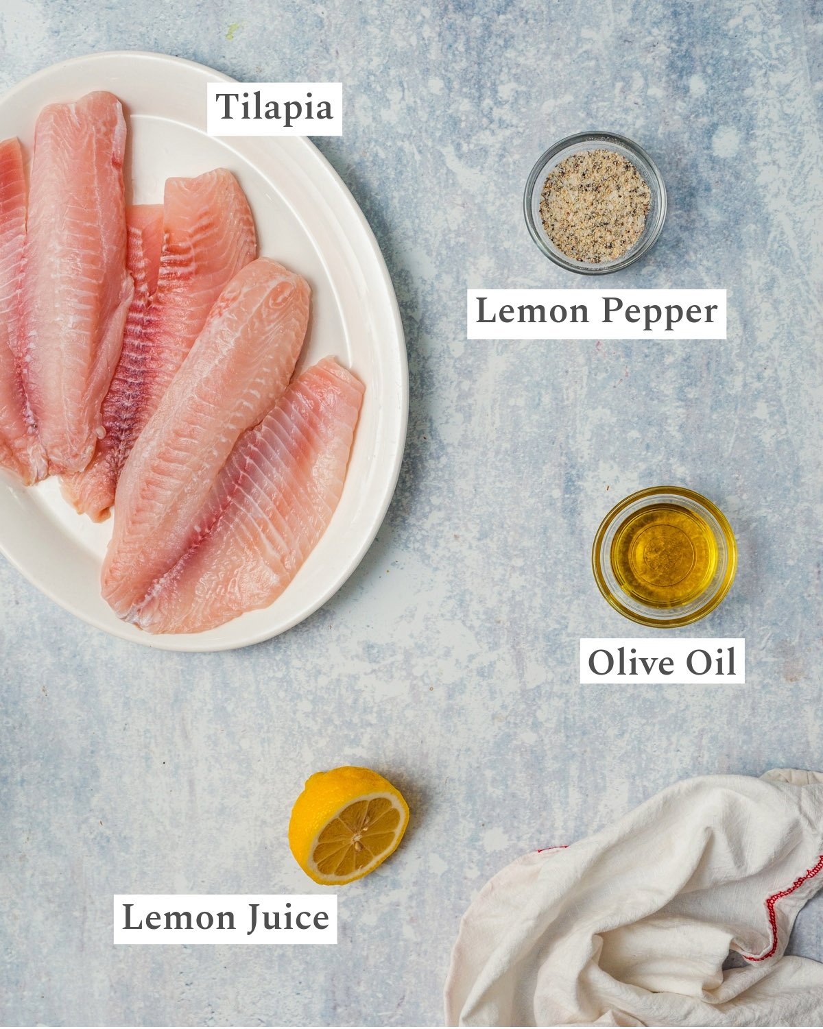 Lemon pepper tilapia ingredients