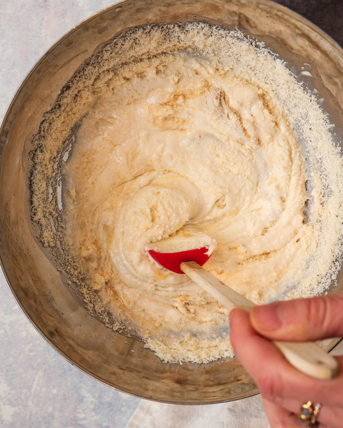 Step 1: Whisk the Caesar dressing.