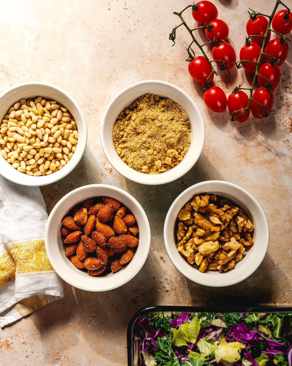 Salad meal prep toppings