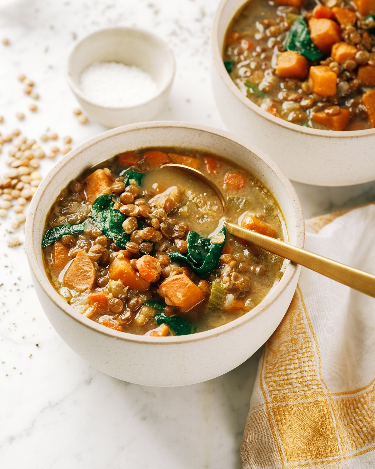 Sweet potato lentil soup