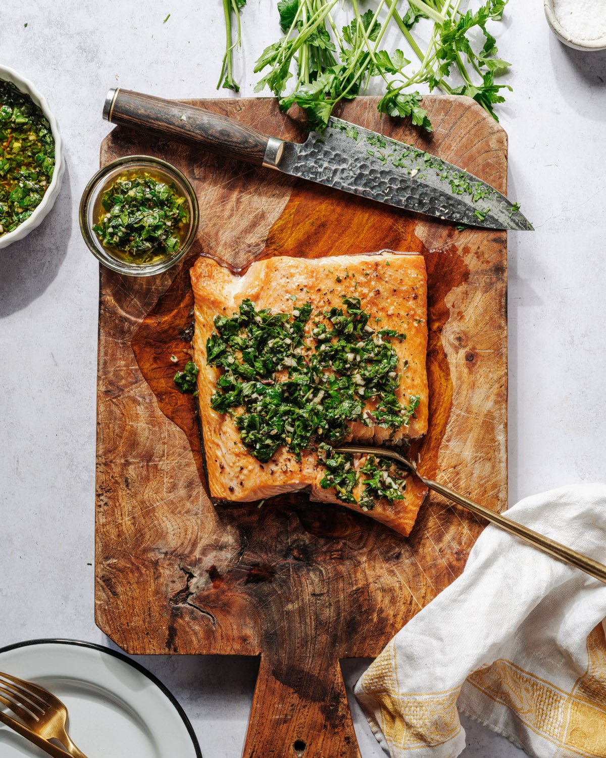 Chimichurri salmon
