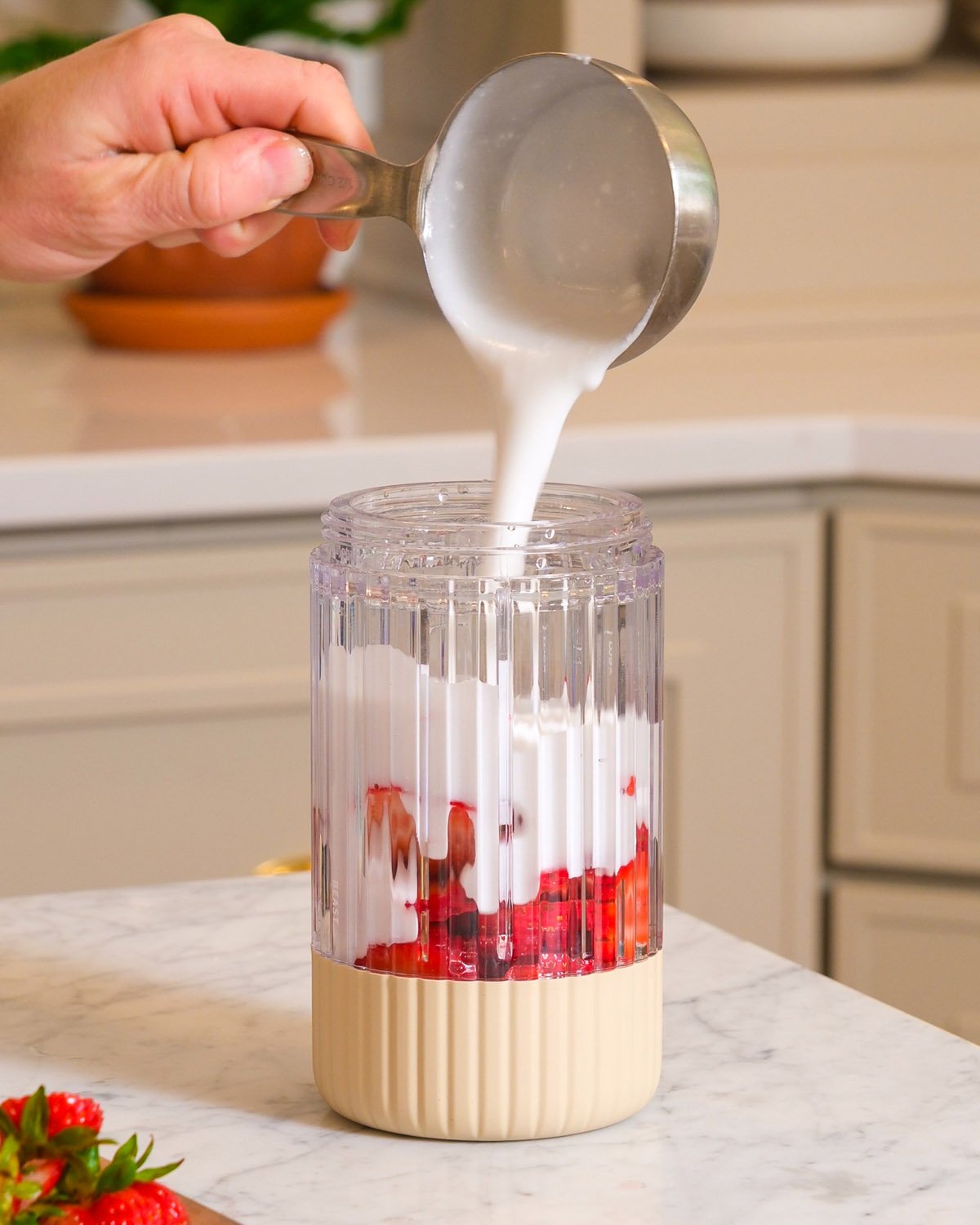 Step 1: Blend the popsicles