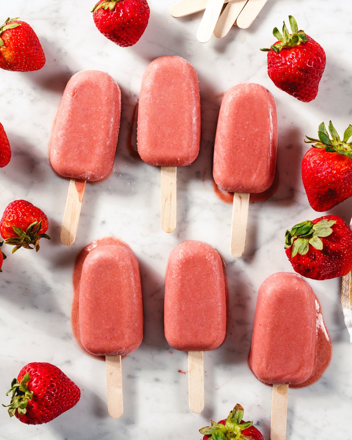 Strawberry Popsicles